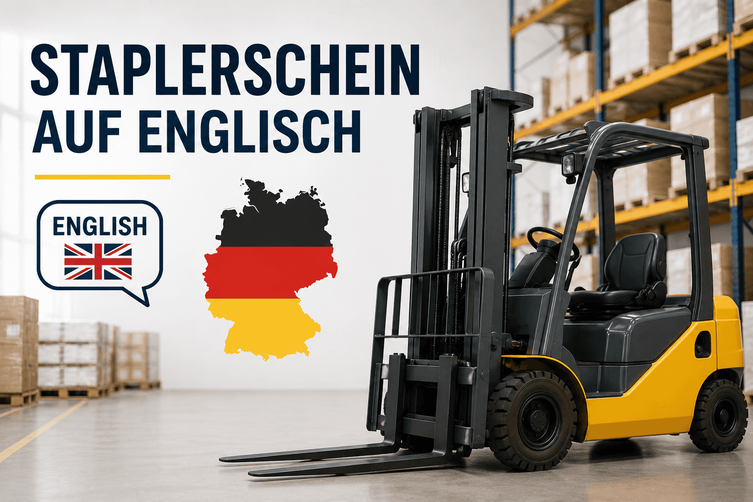 Staplerschein auf Englisch in Deutschland (2026): Wo kann man den Gabelstaplerschein auf Englisch machen?