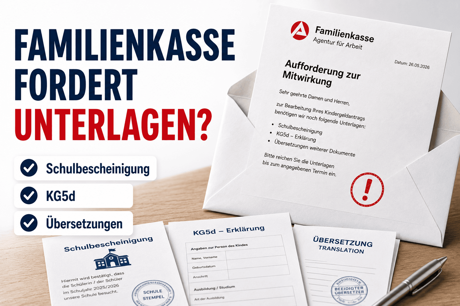 Has Familienkasse Requested Additional Documents? (2026) – School Certificate (Schulbescheinigung), KG5d, Translations and Practical DMS Experience