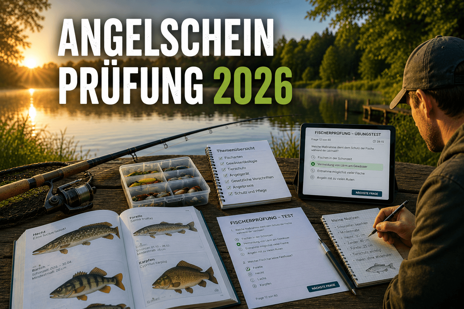 FAQ по экзамену на Angelschein (2026) — 30 самых частых вопросов и ответов о Fischerprüfung в Германии